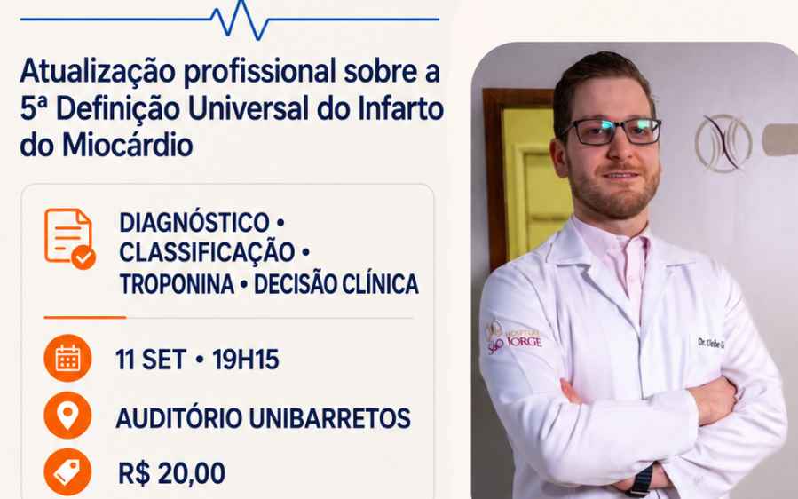 Infarto 2026: UniBarretos promove atualização clínica